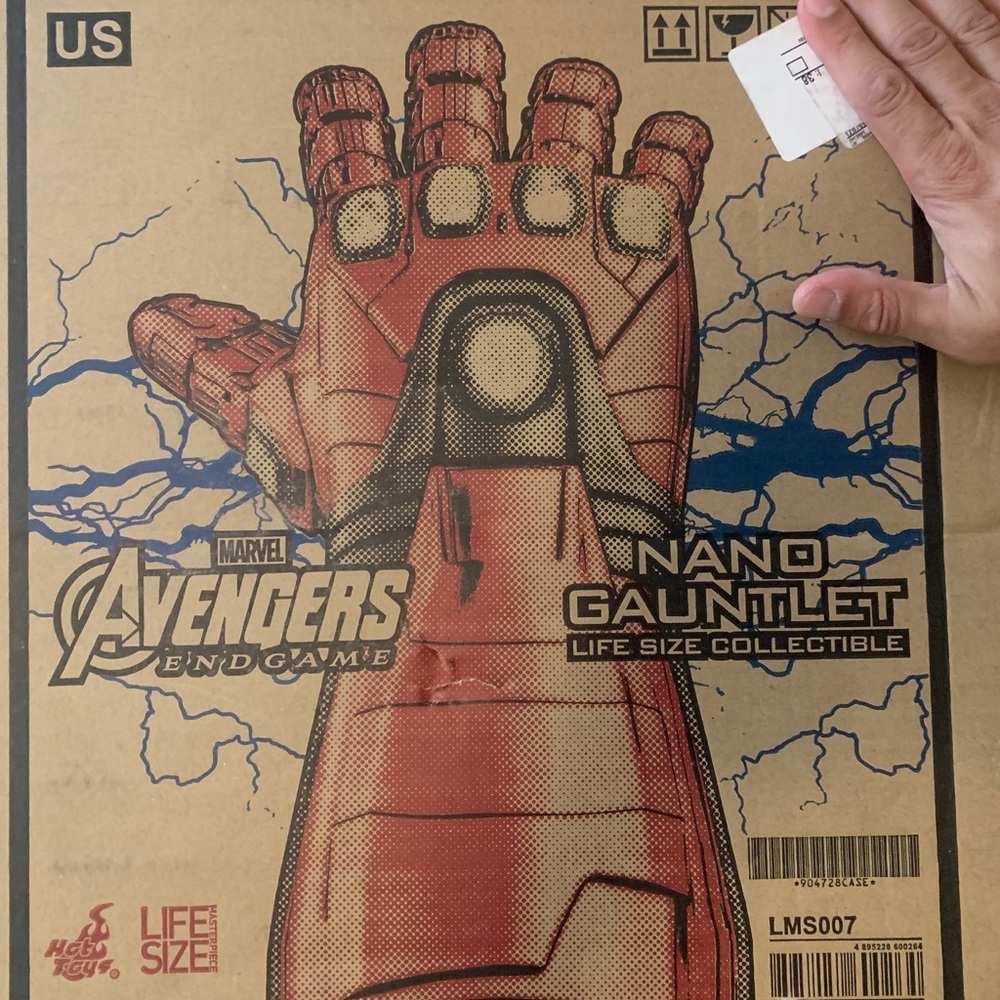 Life size marvel thanks iron man nano gauntlet